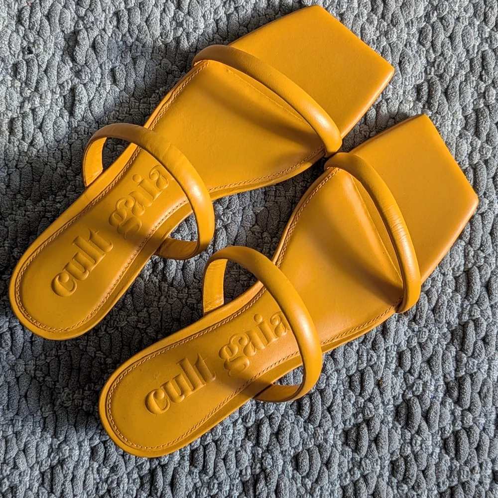 Cult Gaia Women's Orange Liz Sandals - Picture 1 of 5